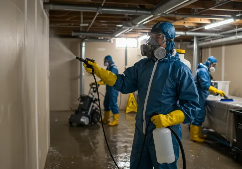 Basement Sanitization and Antimicrobial Treatment process in Duenweg, MO