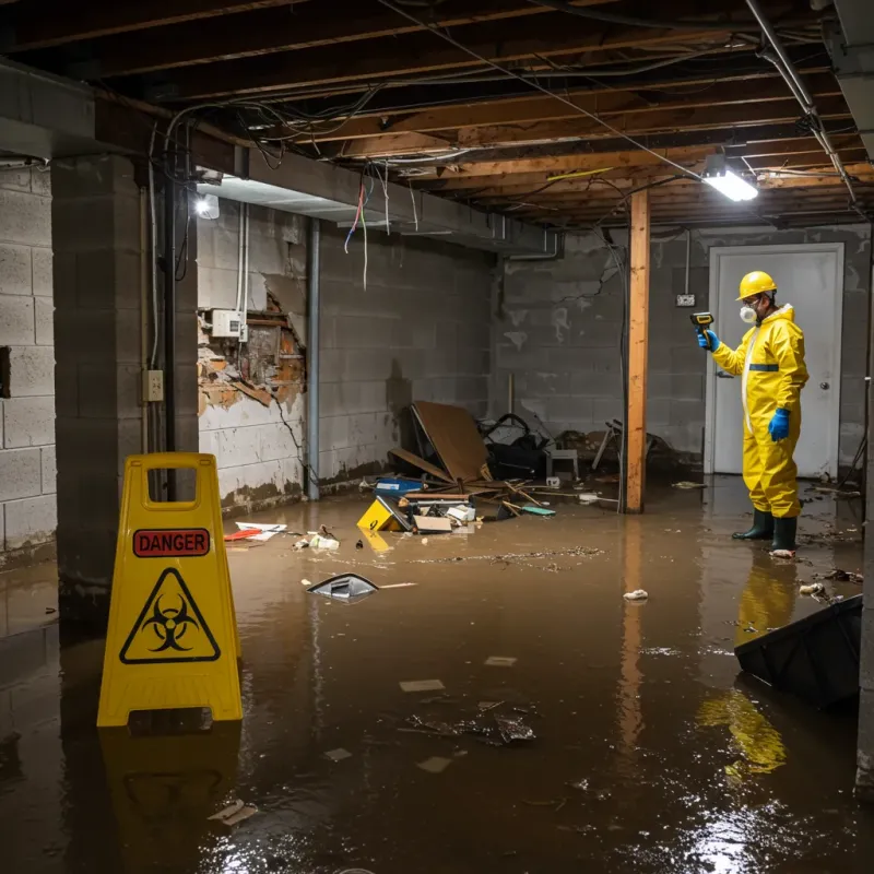 Flooded Basement Electrical Hazard in Duenweg, MO Property